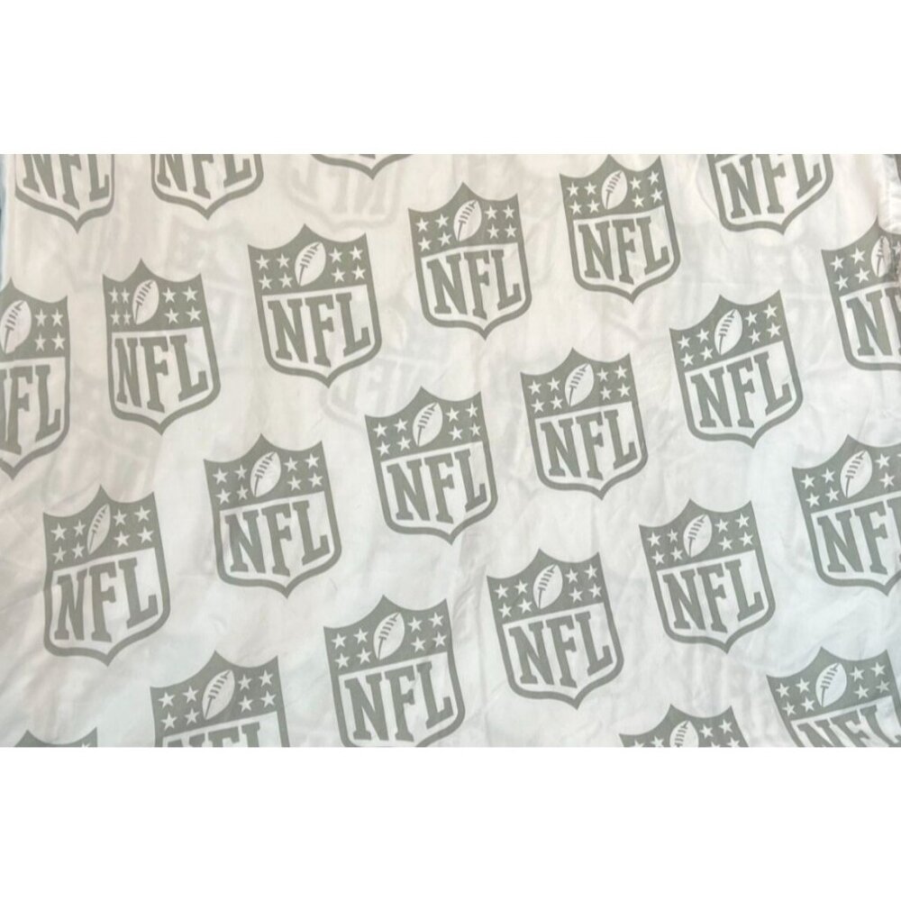 NFL Twin Flat Sheet Gray Logo Repeat Northwest Bedding - Picture 2 of 4